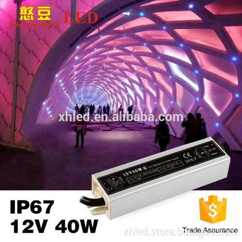 DC 2 Years Warranty CE & RoHS Certificates Waterproof Shell 40W 12 Volt 5 Amp Waterproof Led Power Supply
